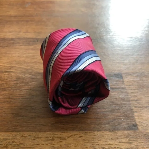 Faconnable Striped Pink & Blue Tie